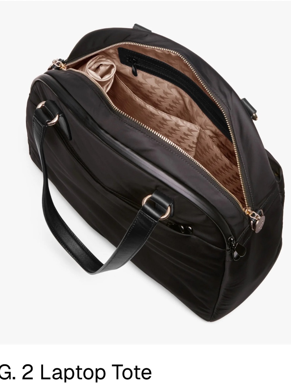 Lo & Sons O.G. 2 Black Laptop Tote with Gold Hardware